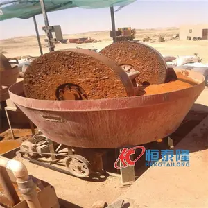 1600 Cina jenis penggilingan emas pabrik 2 roda basah Pan harga pabrik