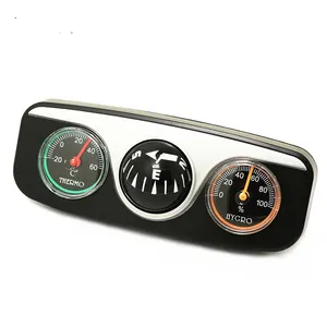 28.5mm Ball Diameter Car Desktop Thermometer Hygrometer Metal Multifunctional Compass for Survival