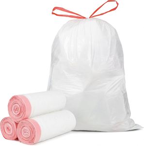 Wholesale Custom Printed HDPE Plastic Waste Rubbish <b>Bags</b> in Rolls 13 Gallon Garbage Trash <b>Bags</b> Draw <b>String</b> ISO9001 Certified - Product Image 1