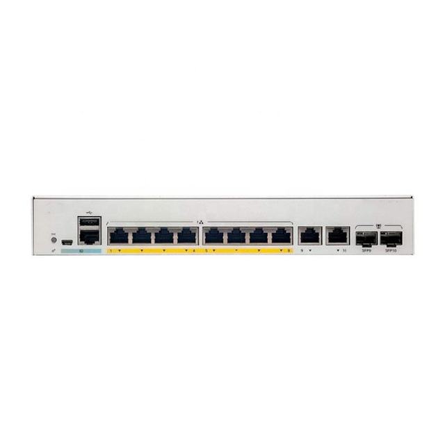 C1300-8T-E-2G C1300 8-port GE, PoE Stackable Managed Ethernet Network Switch C1300-8T-E-2G