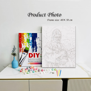 Kit de Pintura por Números para Adultos, Jesús, 40x50cm, Manualidades, Decoración del Hogar, Arte Mural - Product Image 2