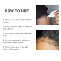 Colle à perruque professionnelle de qualité salon, forte tenue, résistante à l'eau et à la transpiration, transparente, sans latex, colle pour dentelle OEM