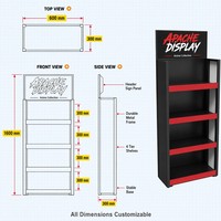 Expositor Giratorio de Metal Personalizado para Figuras de Acción, Organizador de Juguetes de 4 Lados para Tiendas de Coleccionables de Anime, OEM ODM