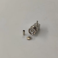Câble d'antenne BNC RG316 50 Ohms, connecteur coaxial RF étanche pour CCTV, mâle, à angle droit, à sertir