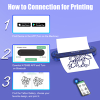 Printer Stencil Termal Nirkabel Wi-Fi Mini A4 Portabel Yilong 1900220 Berkualitas Tinggi Mesin Transfer Tato Plastik Mudah Digunakan