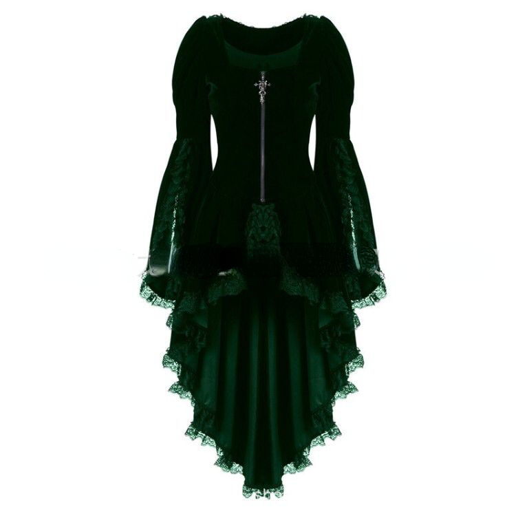 Vampire Lolita Dress - Gothic Long Sleeve Velvet Tuxedo Vampire Lolita Dress - Gothic Long Sleeve Velvet Tuxedo