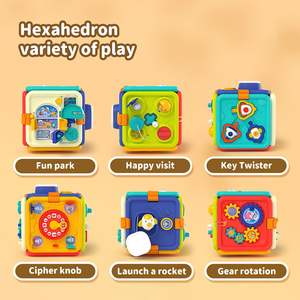 EPT 6 en 1 multifunción niños educación temprana Montessori juguetes de aprendizaje <span class=keywords><strong>sensorial</strong></span> cubos de actividad para bebés - Product Image 3