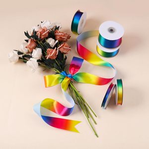 Cinta de Satén Ecológica de Doble Cara de 4 cm con Colores Degradados, Personalizada con Logotipo y Patrón para Flores y Rosas, 100% Poliéster de Alta Tenacidad - Product Image 5