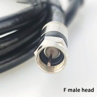 Cable Coaxial RG6 de 75 Ohmios, Conductor Interno de Acero Revestido de Cobre, Conector Macho F, Color Personalizado, Longitud de 15 m para Comunicación de TV Box