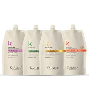 Schlussverkauf Premium Keratin und Kollagen durchsetztes lockiges Dauerhaar-Set Weichhalter und Neutralisierer für normales bis resistentes Haar