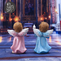 Statue de Petit Ange et Colombe de 3 pouces Sculpture d'Ange en Résine Décoration de Petit Ange et Colombe Décoration Figurine Cadeau Religieux