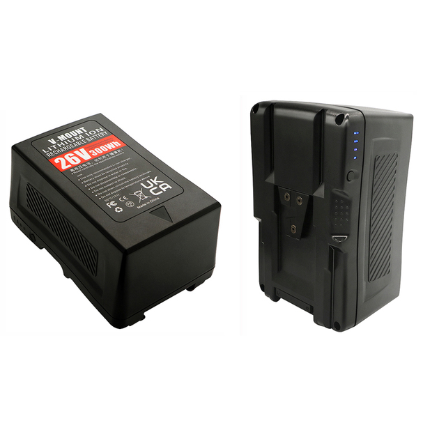 26V 230Wh 300Wh BP-300 BP-300S V-mount Battery V-lock for Camcorder Broadcast BP Battery LED Video Light with USB Port/D-TA