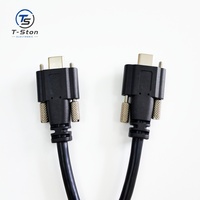 Kabel USB 3.1 Tipe-C Kustom Pabrik dengan Pengunci Sekrup Ganda ke Tipe-C Male Sekrup Ganda |   Koneksi USB-C Industri yang Aman