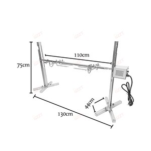 Trípode portátil de acero inoxidable para acampar con fuego abierto, soporte <span class=keywords><strong>giratorio</strong></span> para parrilla de pollo y cordero, Kit de <span class=keywords><strong>asador</strong></span>, <span class=keywords><strong>motor</strong></span> rotativo eléctrico - Product Image 5