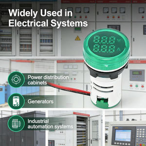 Testador Industrial Automatico AC96-22 com Display LED de 22mm para Medicao de Dupla Tensao e Corrente medidor de painel digital - Product Image 4