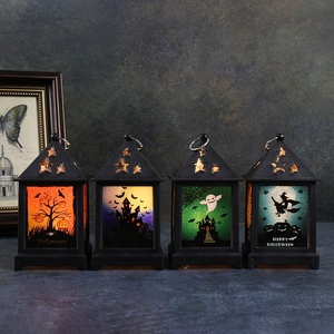 छोटे नेतृत्व वाली रात की रोशनी में हेलोलीन कद्दू चुड़ैल चमकदार गहने बार प्रेतवाधित घर का वातावरण पार्टी की सजावट करता है - Product Image 1