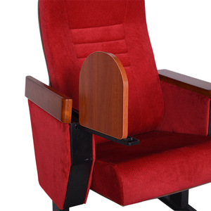 เก้าอี้โรงละครสตาร์ไลท์สีแดงพร้อมที่วางแขนสำหรับหอประชุมและห้องเรียน - Product Image 4