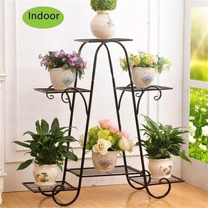 Soporte de Metal para Flores de Hierro Fundido de 4 Niveles, Clásico, para Hogar, Jardín y Bodas, con Recubrimiento de Polvo Negro y 4 mm de Grosor, Venta al por Mayor - Product Image 2