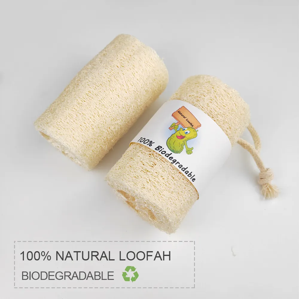 Grosir Zero Waste Dish Scrubber pembersih dapur Biodegradable Loofah spons produk dapur spons loofah alami