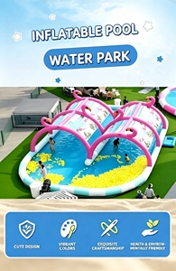 Piscina Inflable con Toldo, Piscina de PVC, Piscina para Niños, Equipo para Parque Acuático al Aire Libre - Product Image 4