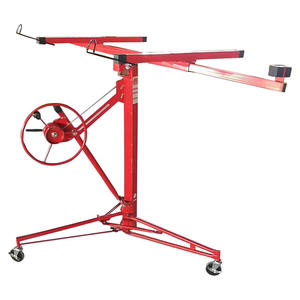 Pengangkat Papan Gypsum Baja Profesional, Hoist <span class=keywords><strong>Drywall</strong></span> Elektrik & Manual untuk Hotel, Beban Maksimum 68kg, Tinggi Angkat 3,35m - Product Image 5