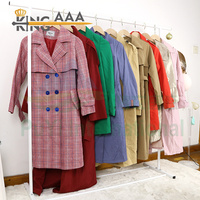 Jas Trench Wanita Bale Branded Bekas Jaket Windbreaker Pakaian Thrift Bale Branded Mantel Panjang untuk Wanita