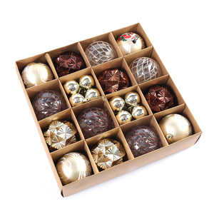 2026 Factory New Design Colorful 8cm+4cm Ornament Ball Set PS+PET 9 Piece in a <b>Box</b> <b>Christmas</b> Decoration Ball Set - Product Image 1