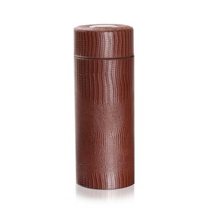 Xi Lanh Cedar Lining Xách Tay Du Lịch Da Xì Gà Humidor Trường Hợp Với Ẩm Kế - Product Image 2