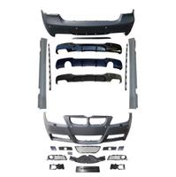 M-tech Kit bodi olahraga BMW E90 3 Series, aksesori penyetelan PP bagian Spoiler Diffuser Bumper belakang depan untuk BMW E90 3 Series 2005-2008 330i 320i MT M3