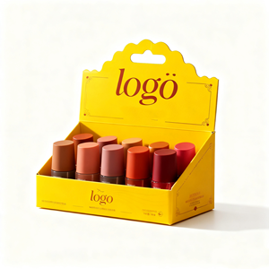 Tùy chỉnh các tông Lipgloss hiển thị treo chốt mỹ phẩm Pop Up Countertop PDQ trang điểm truy cập đứng cho son môi logo in - Product Image 2