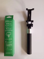 Mini bâton de selfie en alliage d'aluminium avec télécommande sans fil pour téléphones Android, extensible jusqu'à 6600 mm, pliable à 18 cm, léger (128 g)