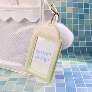 Custom Design PVC Photo <b>Holder</b> Custom PVC <b>Card</b> <b>Holder</b> Keychain - Product Image 1