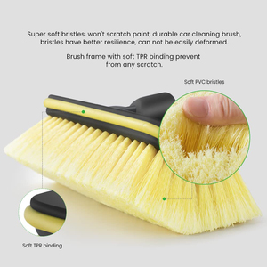 Tête de brosse de lavage de voiture Brush Depot 10 pouces à double niveau, poils doux, jaune, PVC+PP+TPR, protection de pare-chocs pour camion/<span class=keywords><strong>camping</strong></span>-<span class=keywords><strong>car</strong></span>/bateau/autocaravane - Product Image 6