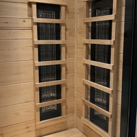 Sauna infrarouge intérieur de haute qualité, cabine de sauna en bois de pruche à spectre complet pour 1 à 2 personnes, détente à domicile, bien-être, spa