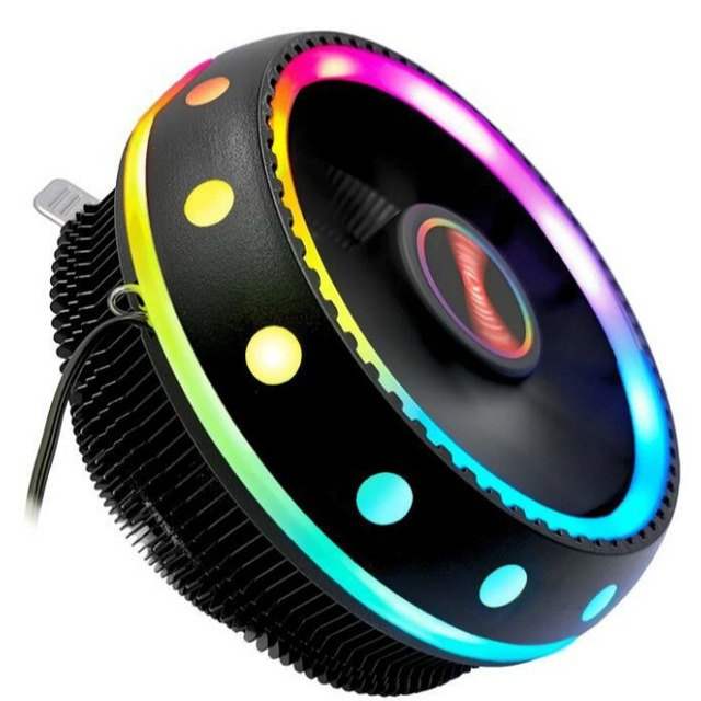 RGB Magic Color Aluminum Air-Cooled CPU Cooling Fan Multi-Platform Computer Parts Radiator Ball Color-Changing Computer Case