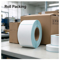 Rouleau d'étiquettes codes-barres thermiques directes 70x50mm, résistantes à l'eau, à la graisse et à la poussière, autocollantes vierges pour le marquage des stocks d'entrepôt et des références SKU