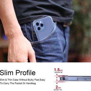 Cho Iphone 14 Pro Trường Hợp Chống Sốc, Siêu Mỏng Trong Suốt Pha Lê Rõ Ràng TPU + PC Bumper Trường Hợp Điện Thoại Cover Quay Lại Cho Iphone 13 Pro Max - Product Image 6