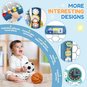 Jouets sportifs pour enfants 5-en-1 : <span class=keywords><strong>Panier</strong></span> de <span class=keywords><strong>basket</strong></span>, football, bowling, baseball, golf – Centre d'activités pour tout-petits et bébés - Product Image 2