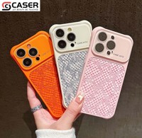 Coque de téléphone de luxe effet peau de serpent, protection anti-chute aux quatre coins, cache-objectif avec découpe précise, texture tendance pour iPhone 14-18