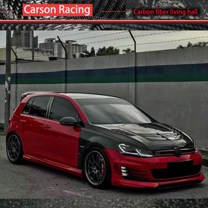 Nuovo Cofano in Fibra di Carbonio Stile V per <span class=keywords><strong>Volkswagen</strong></span> <span class=keywords><strong>Golf</strong></span> MK7.5 GTI <span class=keywords><strong>R</strong></span> 2014-2019, Viti a Sgancio Rapido - Product Image 2