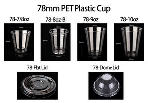 ฝาปิดแบบแบน PET สำหรับแก้วพลาสติกใสแบบใช้แล้วทิ้ง ขนาด 45/62/74/78/89/90/92/93/95/98/107/117 มม. บรรจุ 1000 ชิ้น/ลัง - Product Image 3