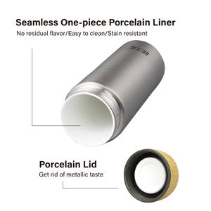 Porcelana interior de calidad superior/Frasco de vacío exterior Sus 304 Botella portátil con revestimiento de porcelana y tapa de porcelana - Product Image 2