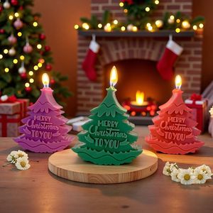 Christmas Tree Candle Mold Silicone DIY Mold For Candle Plaster Soap Cake Home Decoration - Product Image 1