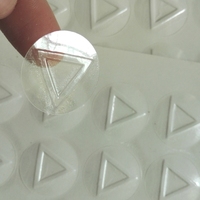 Étiquettes adhésives triangulaires en vinyle transparent pour aveugles, braille tactile, autocollants transparents en relief, étiquettes d'avertissement en rouleau