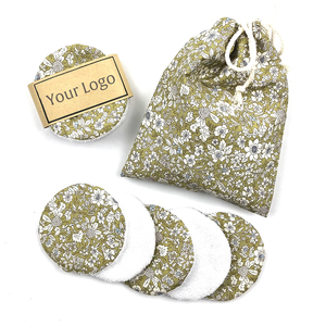 Tampons démaquillants écologiques doux et réutilisables, lavables pour le <span class=keywords><strong>visage</strong></span>, en coton de bambou, avec motifs d'impression personnalisés - Product Image 3