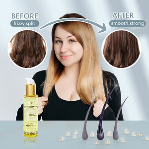 Label privé <span class=keywords><strong>Meilleur</strong></span> prix Huile d'argan Miel Vitamine C Sérum <span class=keywords><strong>protecteur</strong></span> de <span class=keywords><strong>chaleur</strong></span> pour cheveux brillants pour extensions de perruques cheveux normaux - Product Image 3