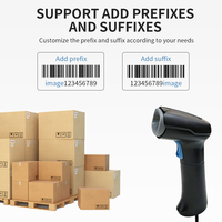 Escáner de Código de Barras USB Profesional con Cable, CMOS, Decodificación Rápida 1D/2D para Uso Industrial, Almacenes y Comercio Minorista, en Stock, 1 Año de Garantía