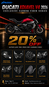 Cubierta de Cable para Motocicleta de Fibra de Carbono Seca Autoclavada 100% Pre-Preg SCCY para Ducati <span class=keywords><strong>XDiavel</strong></span> V4 2025 2026 - Product Image 6