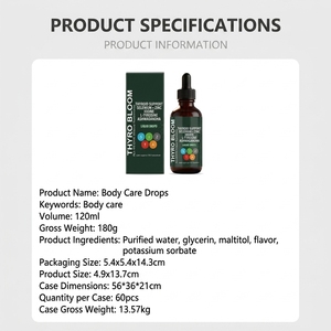 Prêt à expédier <span class=keywords><strong>THYRO</strong></span> BLOOM 120ml Gouttes de soutien de la <span class=keywords><strong>thyro</strong></span>ïde avec Iode Sélénium Zinc L-Tyrosine Ashwagandha Métabolisme Énergie 4oz - Product Image 5