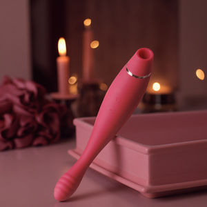 Saugvibrator 2 in 1 Wiederaufladbarer Vibrator für Frauen Silikon Sexspielzeug Masturbationshilfen - Product Image 3